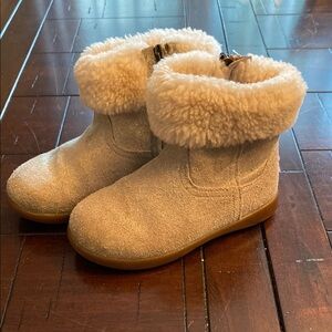 UGG Cream Sheepskin Boots with Plush Lining